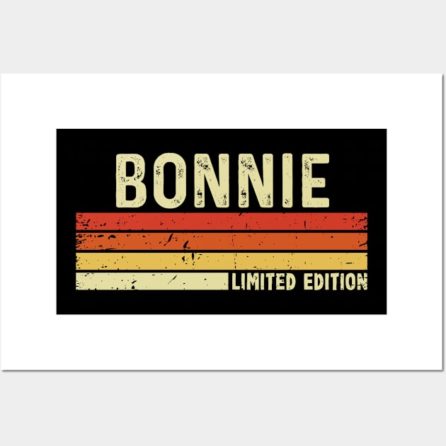 Bonnie First Name Vintage Retro Gift For Bonnie Wall Art by CoolDesignsDz